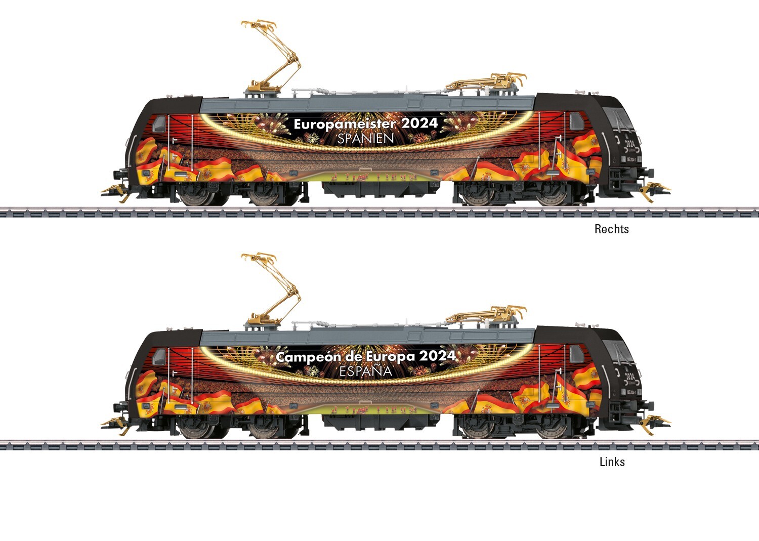 MARKLIN 36024 Locomotive Br 185.02 In Commemorative Livery EURO 2024 Winners