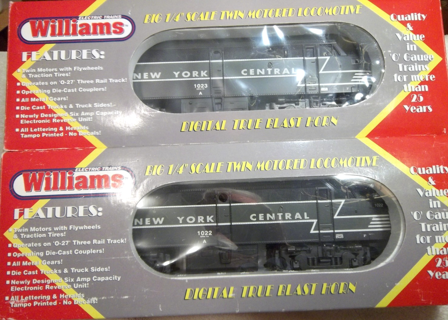 WILLIAMS ” NEW YORK CENTRAL” FA 1 A / A WITH DUAL MOTORS AND HORN