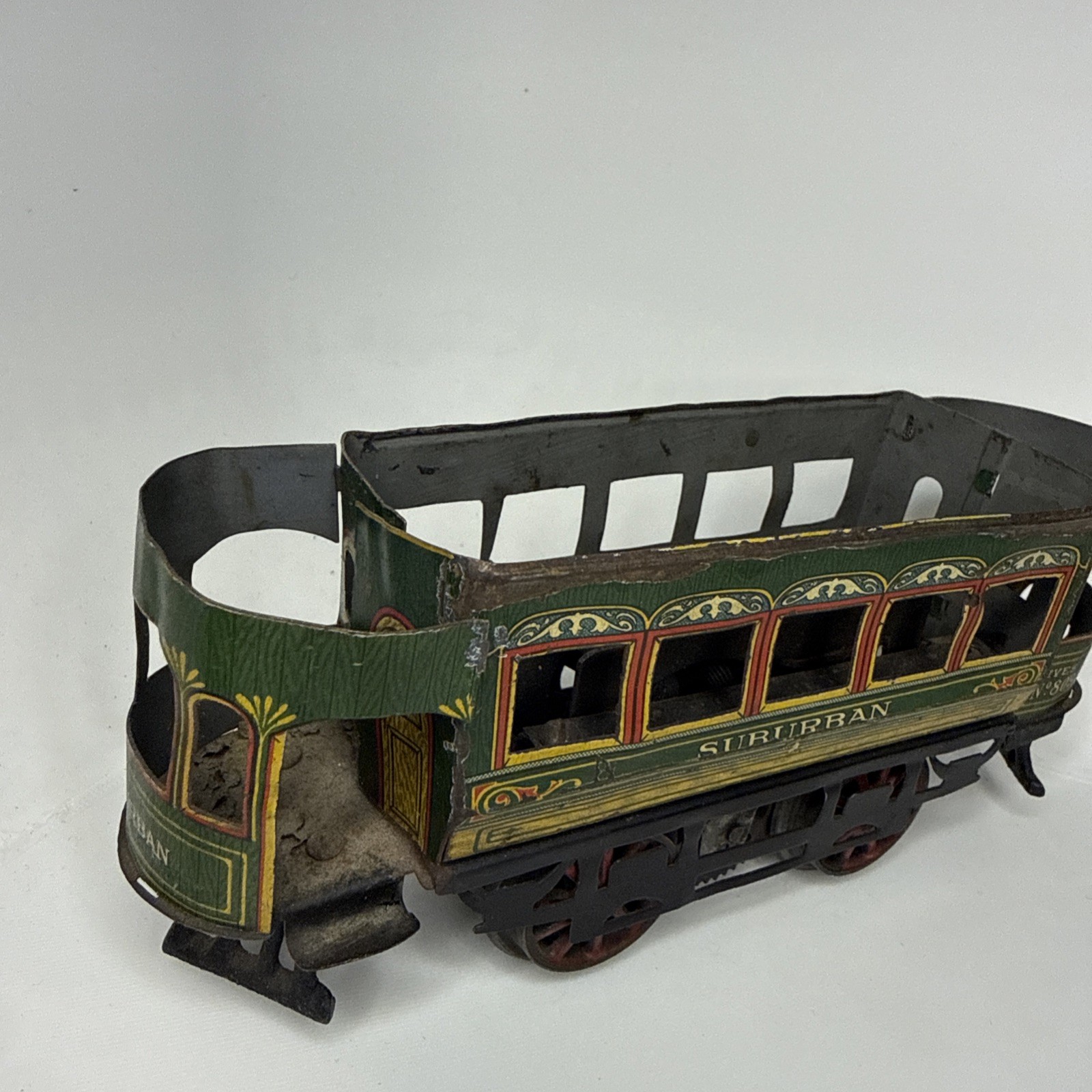 IVES #809 Pre-War Electric Suburban Trolley O Scale Litho