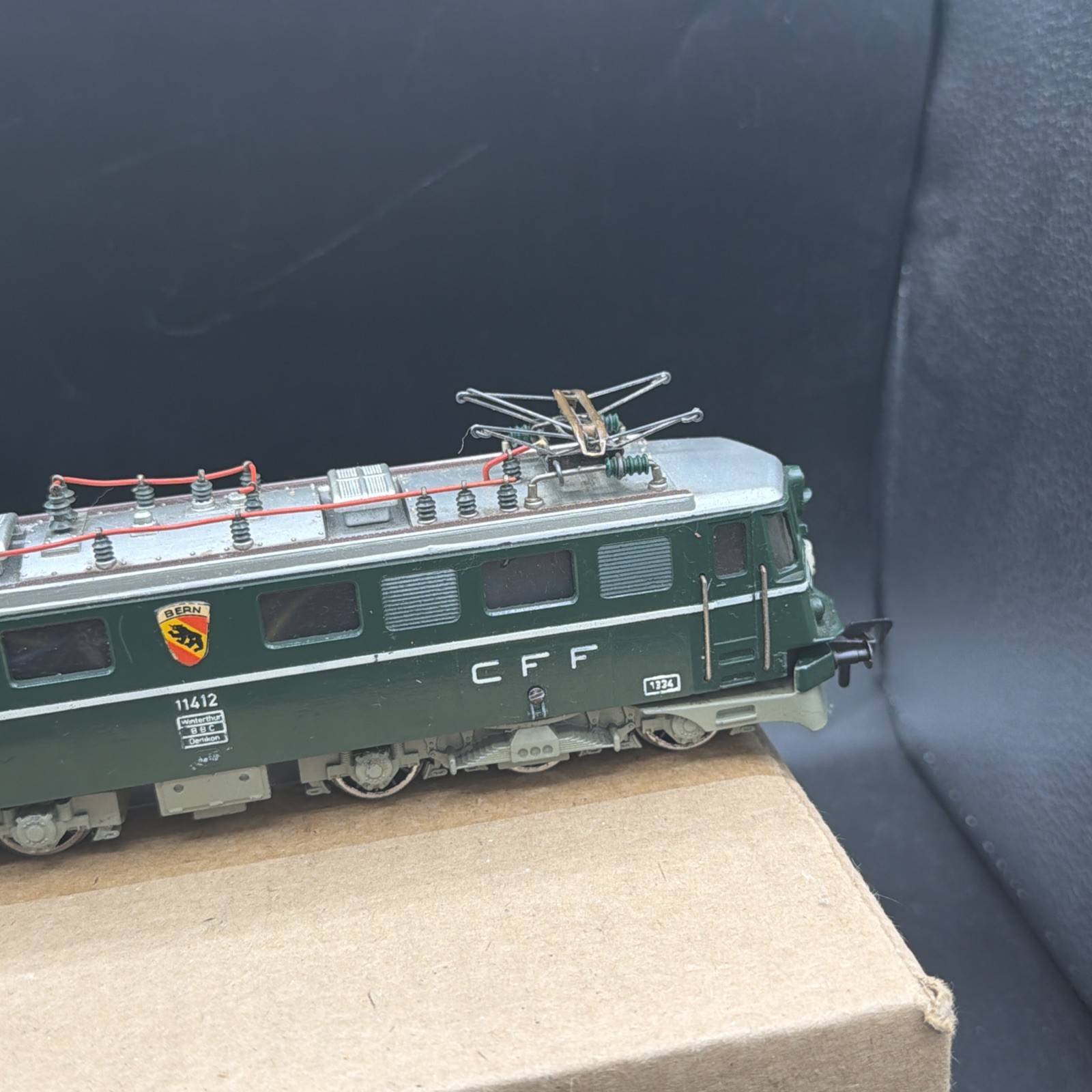 READ Vintage Early Fleischmann HO Scale Dual Motor DC SBB CFF 11412 Locomotive