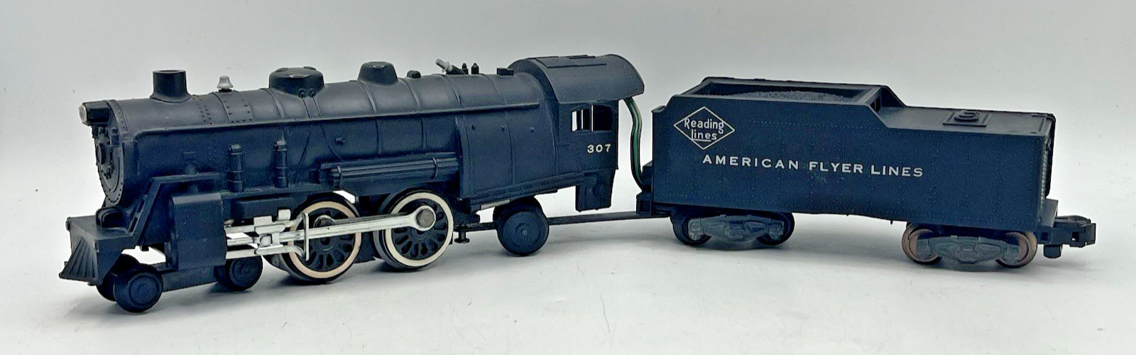 Gilbert American Flyer S Gauge #307 Atlantic Locomotive & Tender – 1954-57 EXC