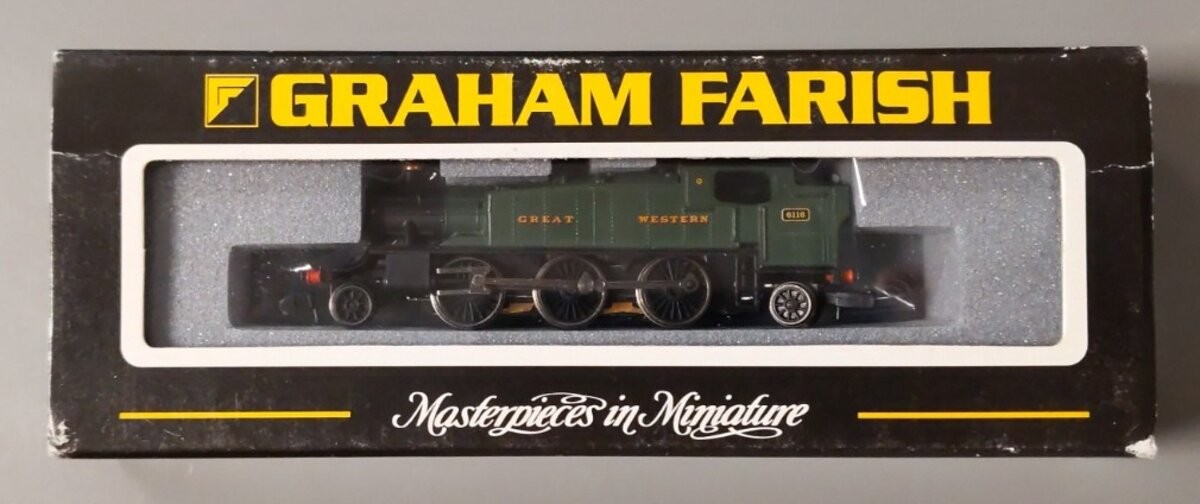 Graham Farish 371-978 N Scale GWR 61XX Paririe Tank 2-6-2 Steam Locomotive #6116