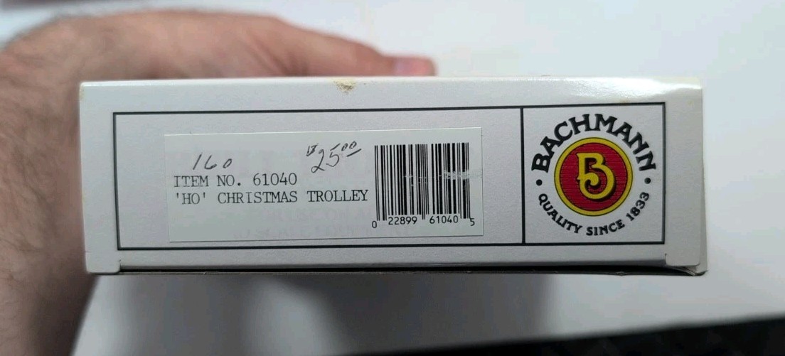 Bachmann HO Scale Brill Trolley Christmas #61040 Motorized Lights NIB