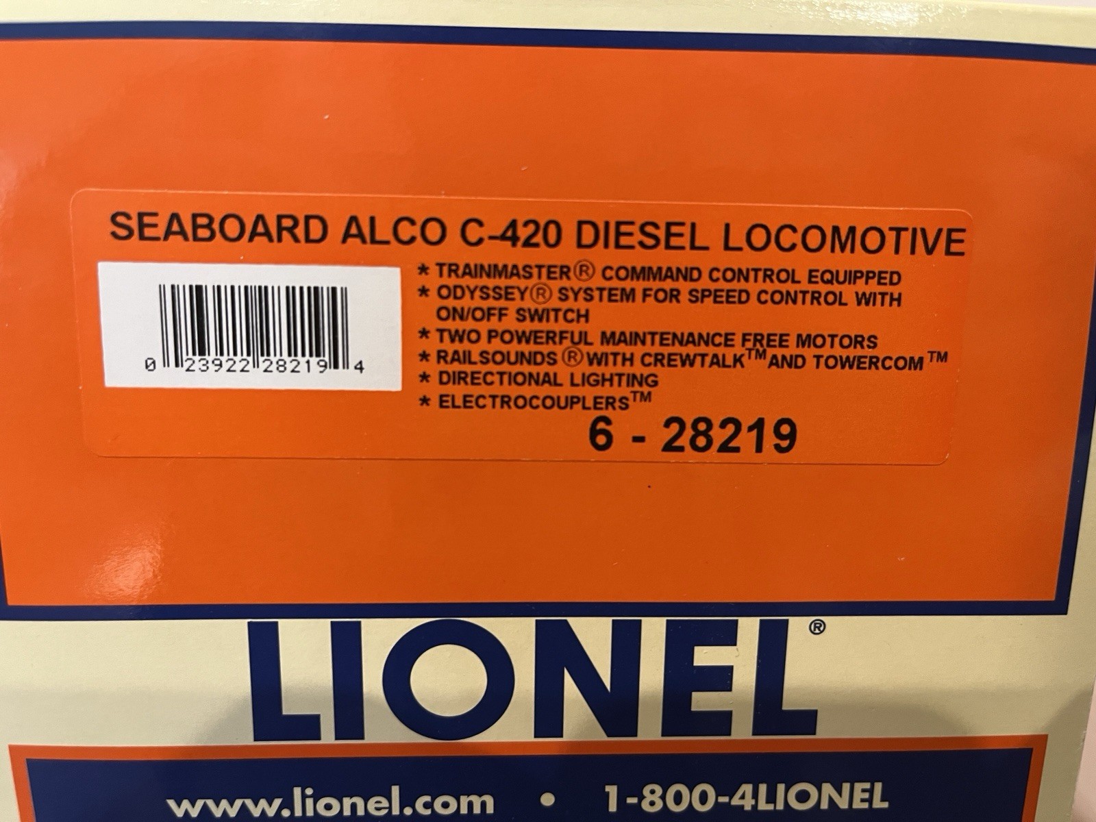 Lionel Seaboard ALCO C-420 Diesel Locomotive Power Unit And Non-Power Unit