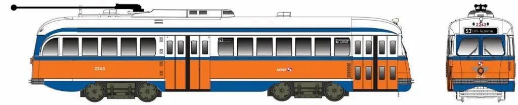Bowser HO Scale, PCC Car, Philadelphia (SEPTA) Car #2243 Gulf Oil Scheme.