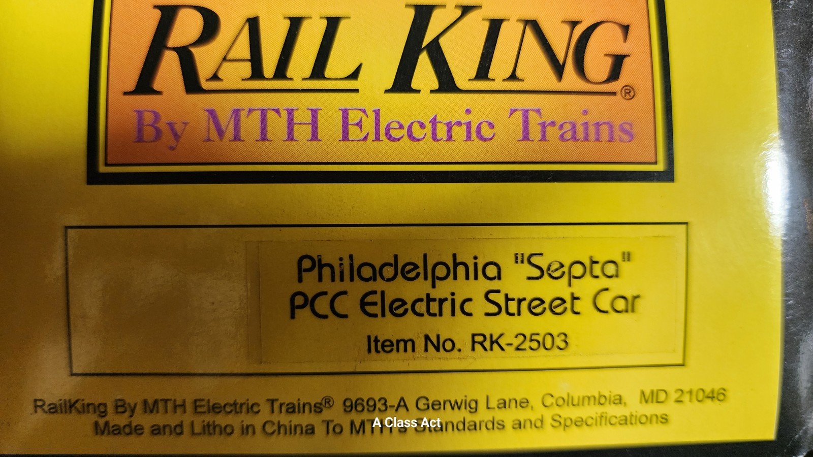 MTH-Rail King #RK-2503 Philadelphia “Septa” PCC Electric Street Car M76