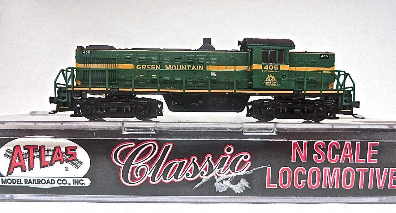 N GAUGE Atlas Classic 40-004095 Green Mountain Alco RS1 DC Diesel Locomotive 405