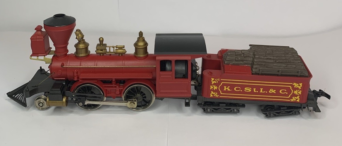 AHM Rivarossi HO Scale Bowker 2-4-0 Steam Loco & Tender KC.St.L.&C VTG Untested