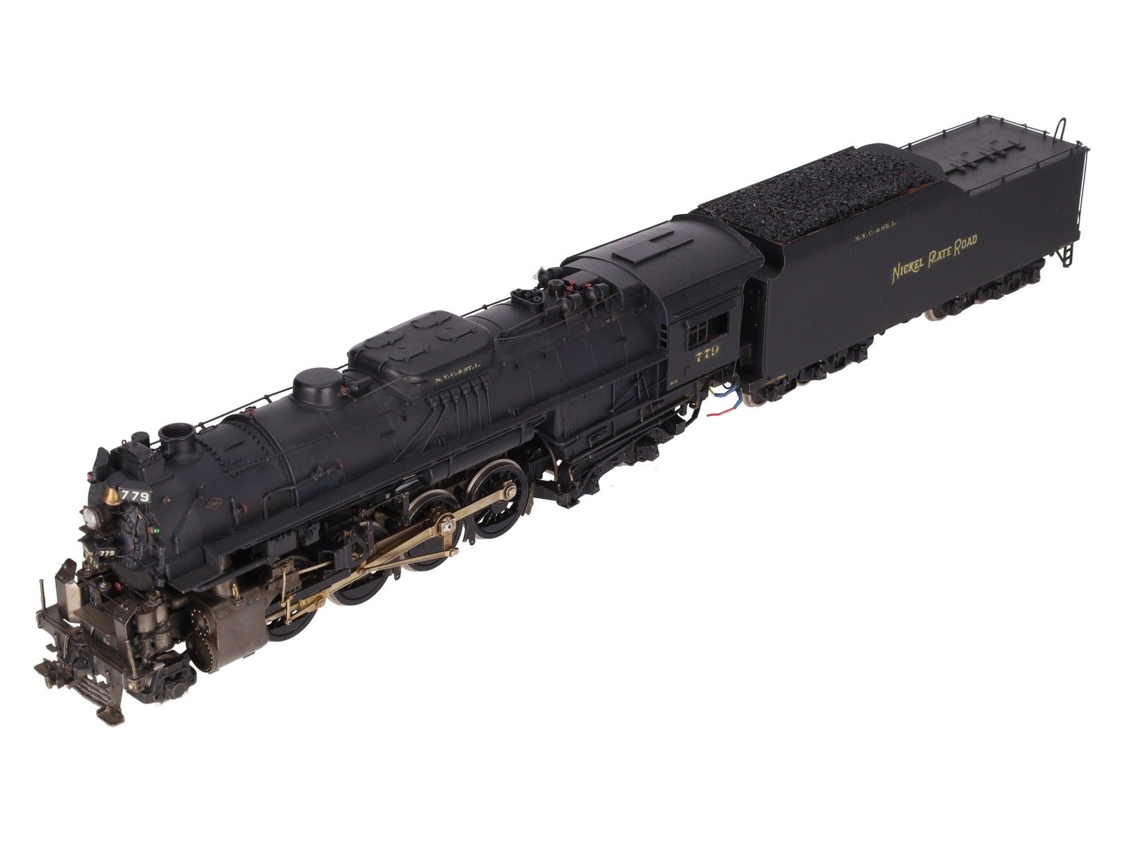 US Hobbies O 2-Rail Brass NKP 2-8-4 Steam Locomotive & Tender #779 – Painted/Box