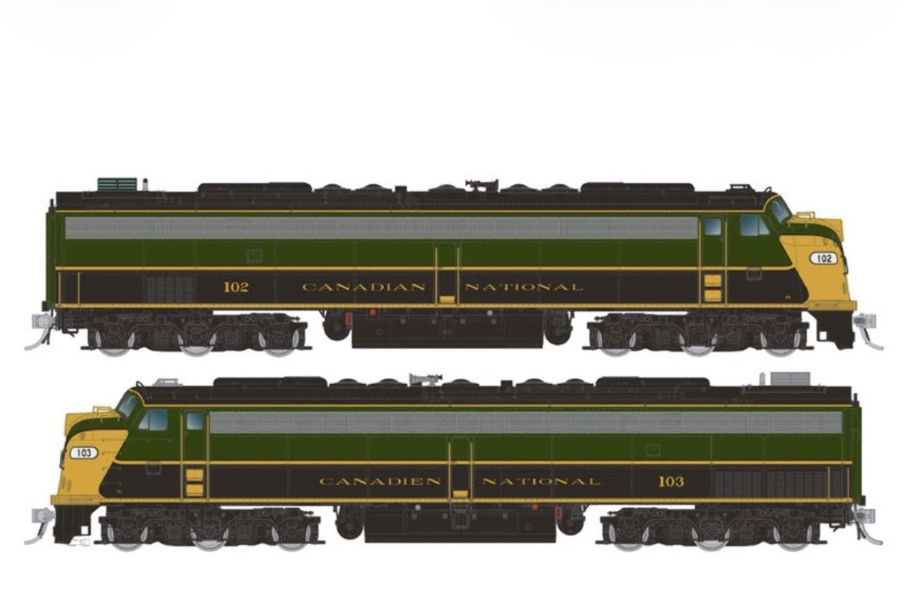 HO RAPIDO 28815 Canadian National EMD E9A w/ HEP SET #102 & 103 ESU LokSound DCC
