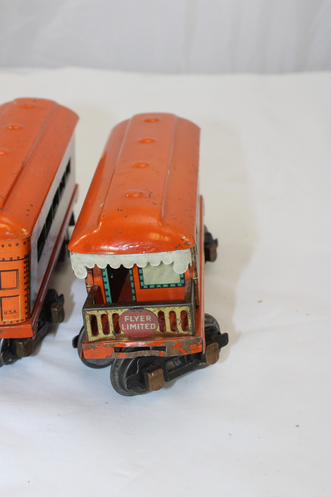 O Gauge – Pre-War American Flyer – Paul Revere Boxcab Set – Orange