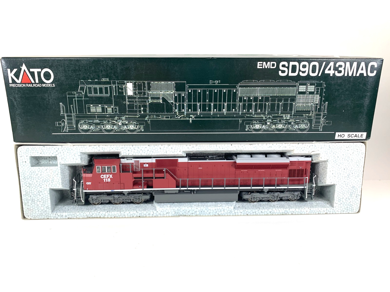 HO Kato 37-6360 CEFX CIT Railroad #118 SD90/43MAC Diesel- DCC