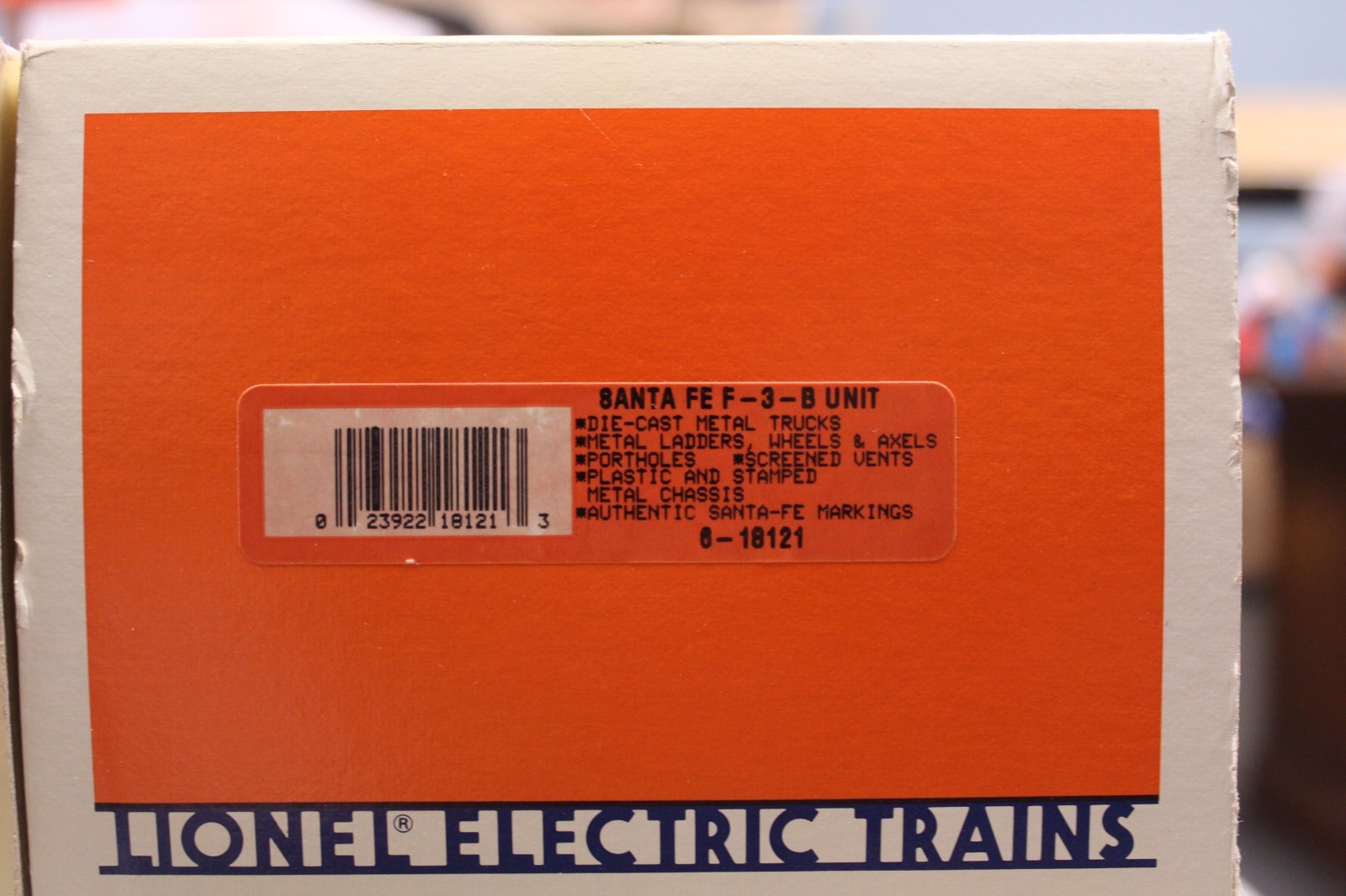 Lionel 6-18117, 18121, 18122 Santa Fe Blue/Yellow F3 A-B-B-A