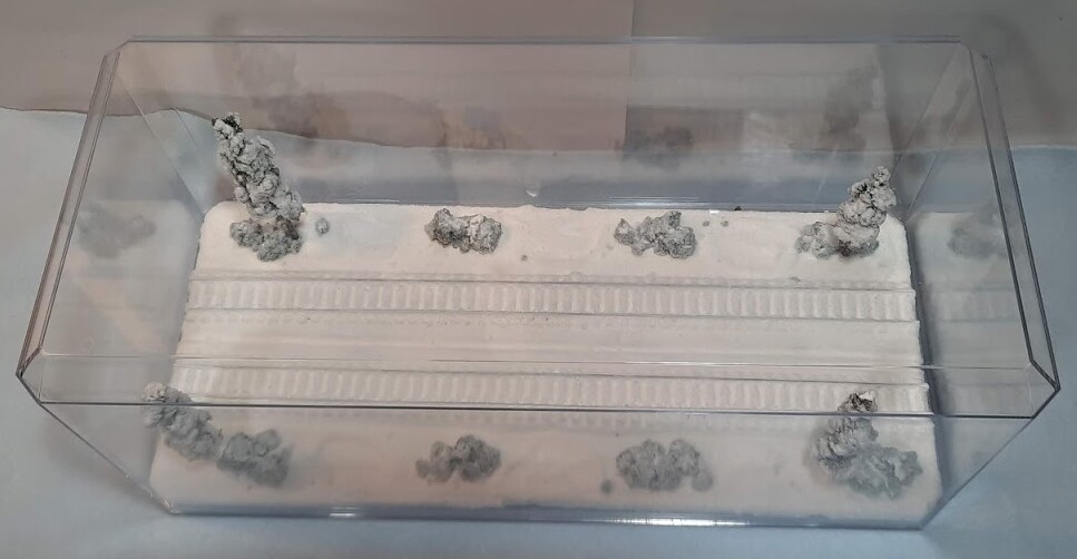 HO SCALE 16″ DOUBLE TRACK “WINTER SCENE” – DISPLAY CASE – FOR ANY HO TRAIN