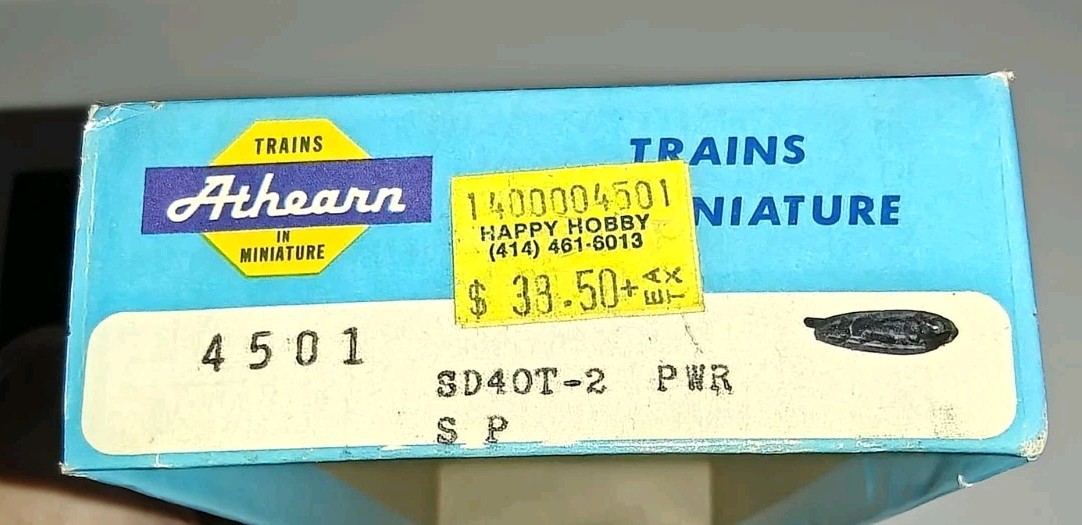 ATHEARN TRAINS IN MINIATURE 4501 SOUTHERN PACIFIC 8326 ORIGINAL BOX