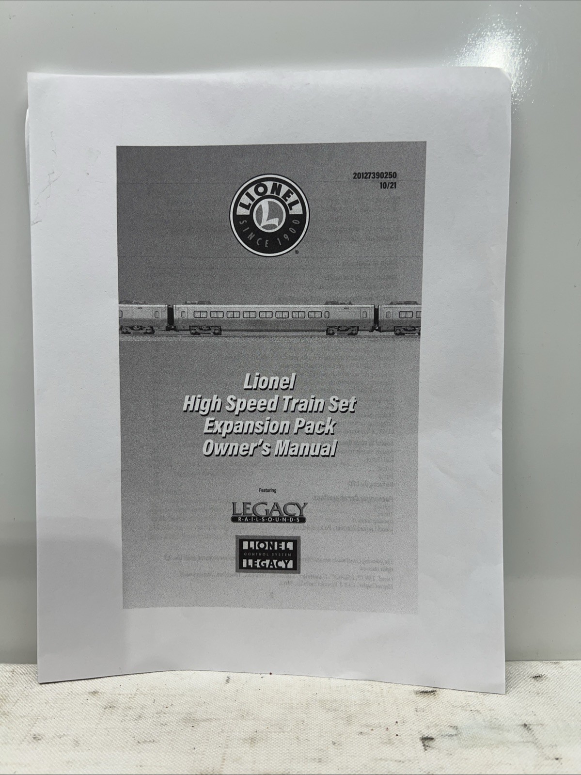 Lionel Acela High Speed Train Set Expansion Pack Owners Manual Reprint