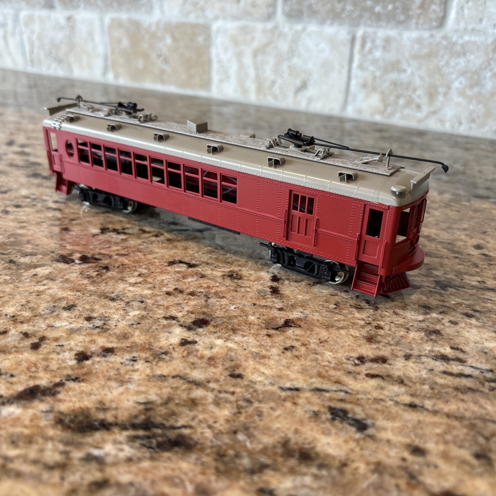 Brass HO NJ Custom Brass Pacific Electric Railways Combine #1372 Double Pole
