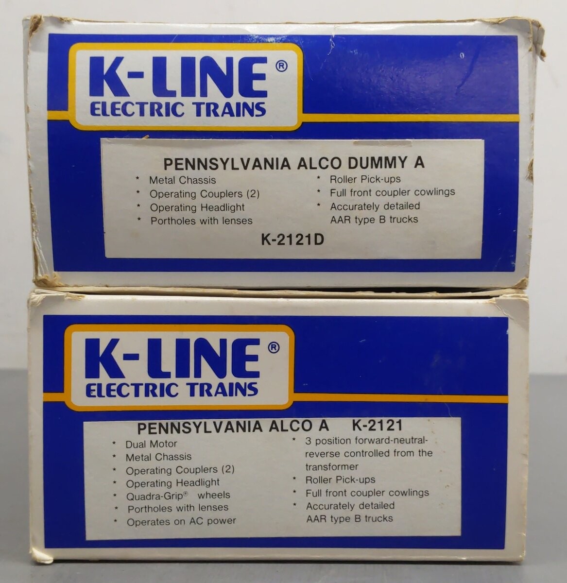 K-Line K2121 O Gauge Pennsylvania Alco AA Diesel Locomotive Set #2121/Box
