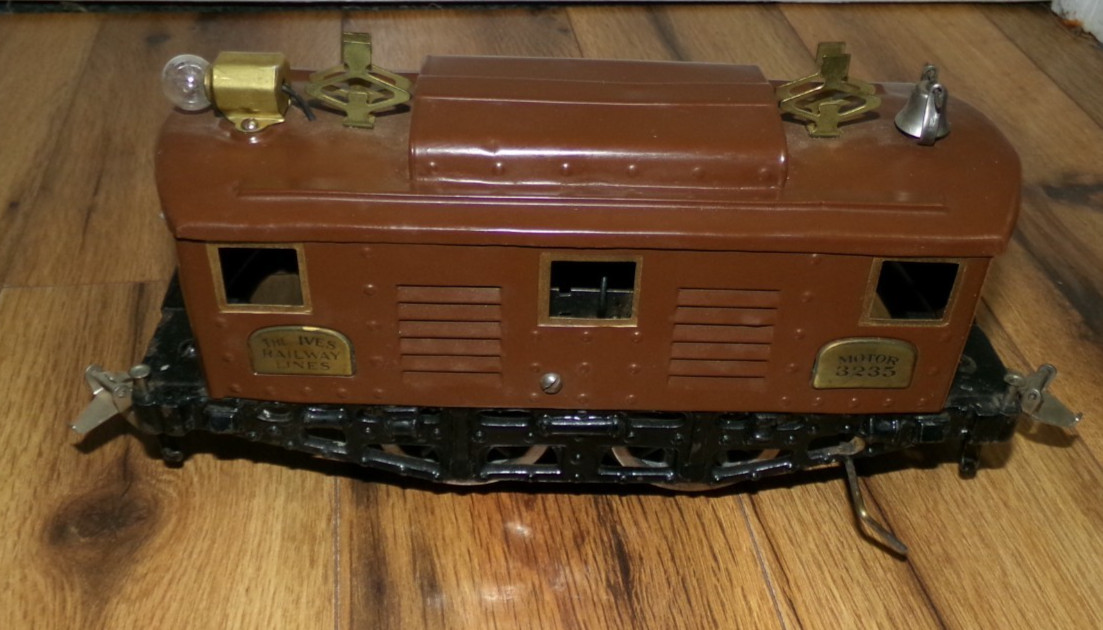 ***UNTESTED** Antique Ives #3235 Railway Line Electric Brown Loco Standard Train