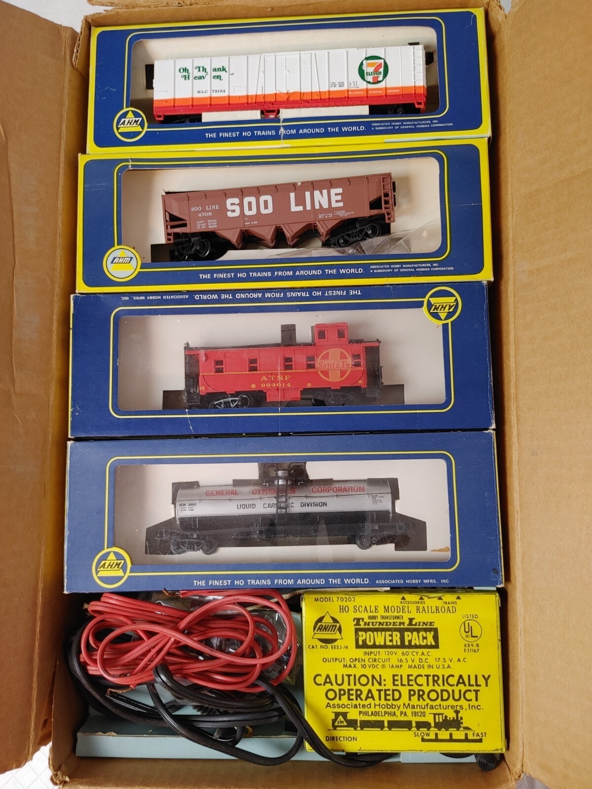 Vintage 1973 AMH Train Set #68711 HO Scale Original Box SEE DESCRIPTION #21259