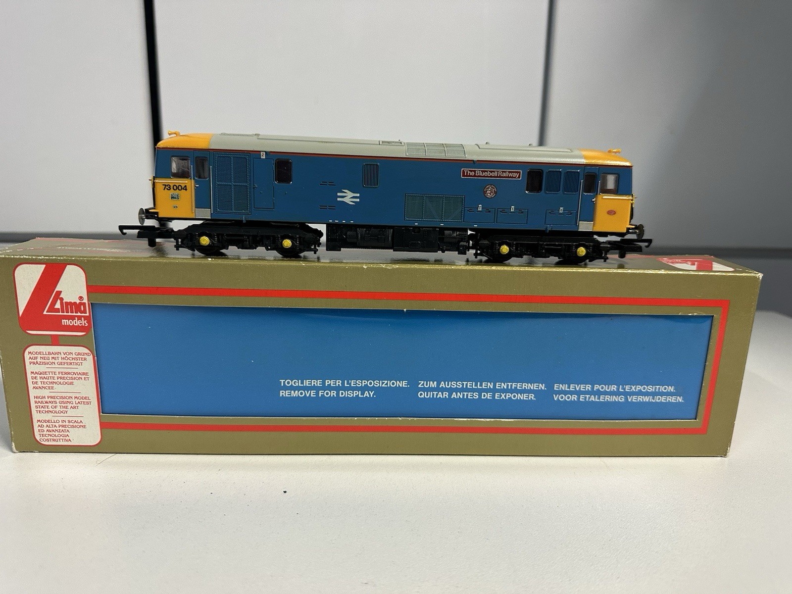 LIMA CLASS 73 004 BR BLUE YELLOW BLUEBELL RAILWAYS BOXED