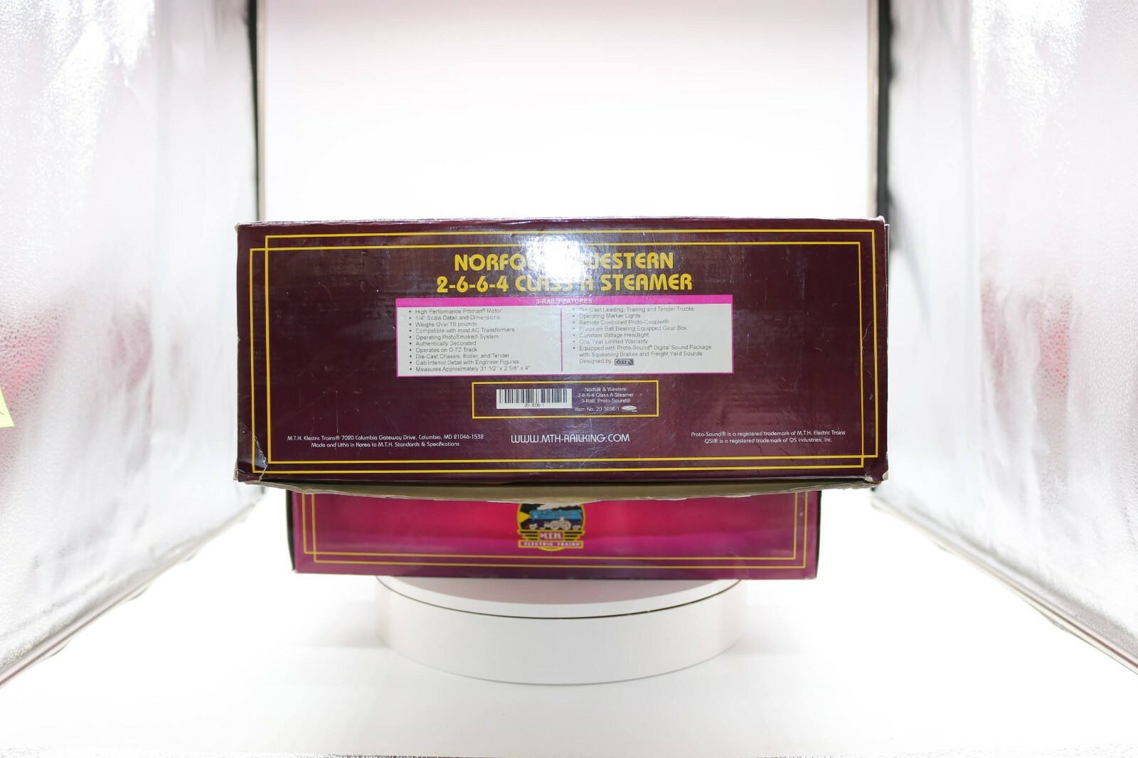 MTH Premier 20-3036-1 N&W Class A 2-6-6-4 #1218 O Scale 3-Rail Proto-Sound 1.0 O