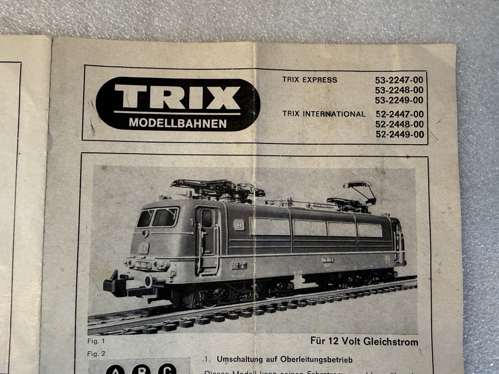 Vintage German Trix Express HO Electric Locomotive 52-2448-00 w/Box Manual Video