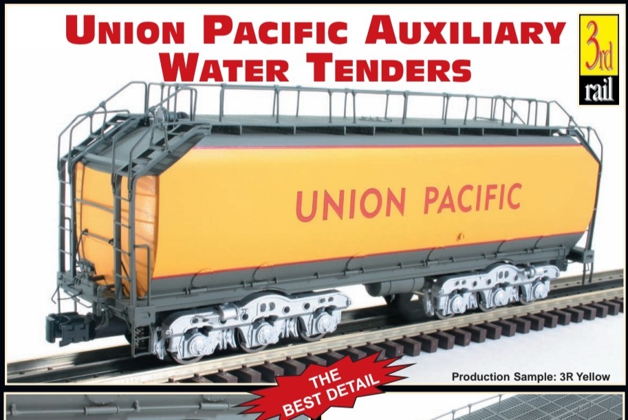 3rd RAIL UP Brass O Scale Water Tender Run with Bigboy, 844, Challenger 3985 NIB