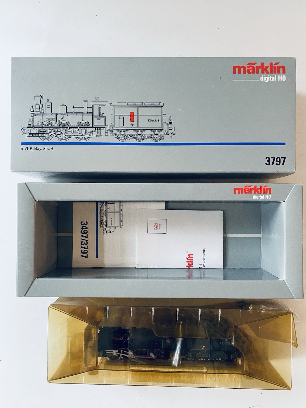 Marklin Digital No. 3797 B VI K. Bay Sts. B. Locomotive – HO Gauge UNTESTED