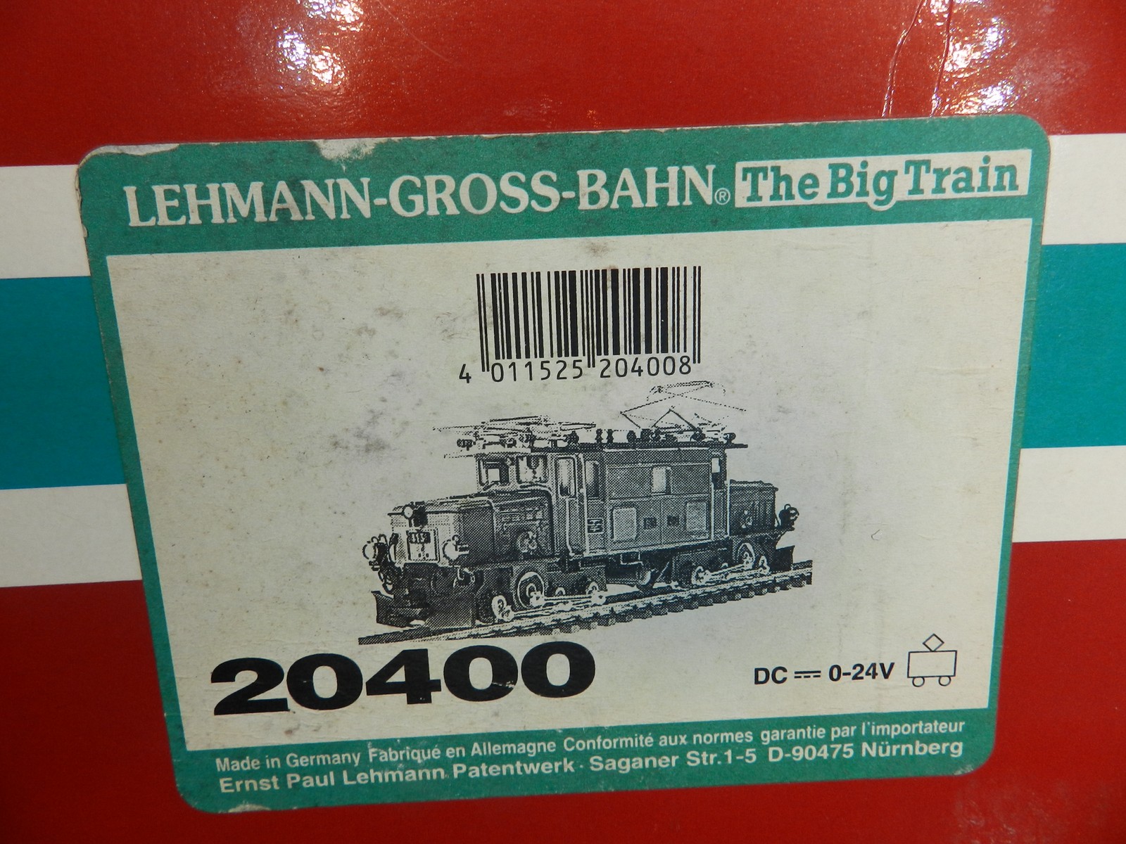 Lehmann Train LGB 2040 RhB Crocodile Electric Locomotive #413 2240 G Scale (O88K
