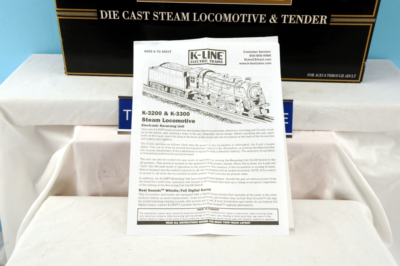 K-LINE 2488IC SOUTHERN PACIFIC SEMI-SCALE DIE-CAST STEAM LOCO-TESTED-LN IN BOX.