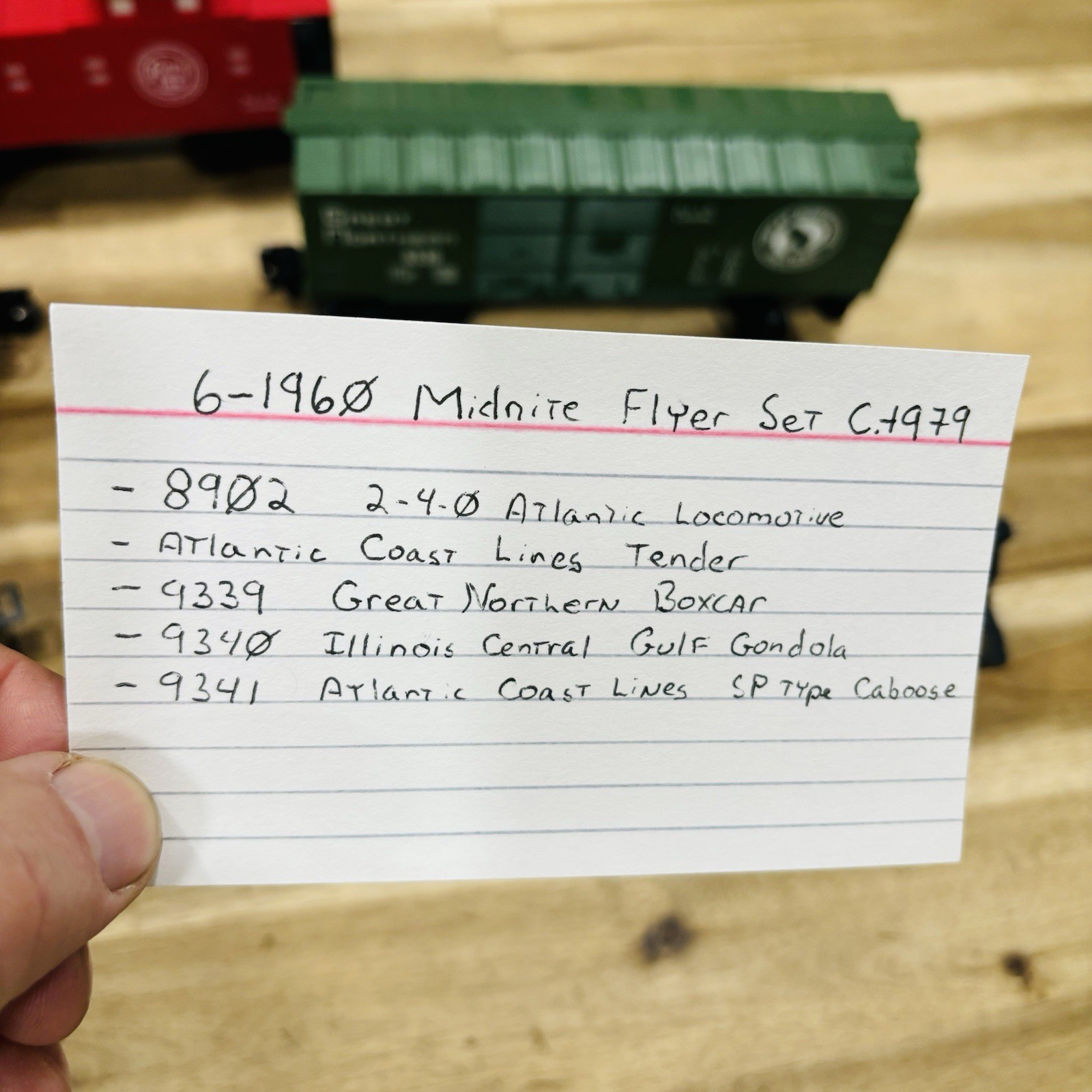Vintage Lionel 8902 Atlantic Coast Line Locomotive Midnite Flyer Set Caboose
