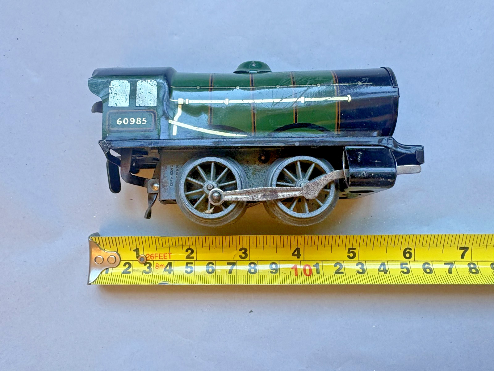 Vintage Tin Clockwork Hornby LOCOMOTIVE British Rail 60985 by Meccano, A6
