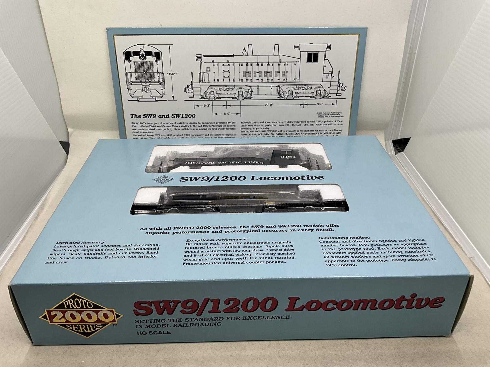 NIB LifeLike HO Scale Missouri Pacific SW9 Switcher Locomotive #9181 #21157