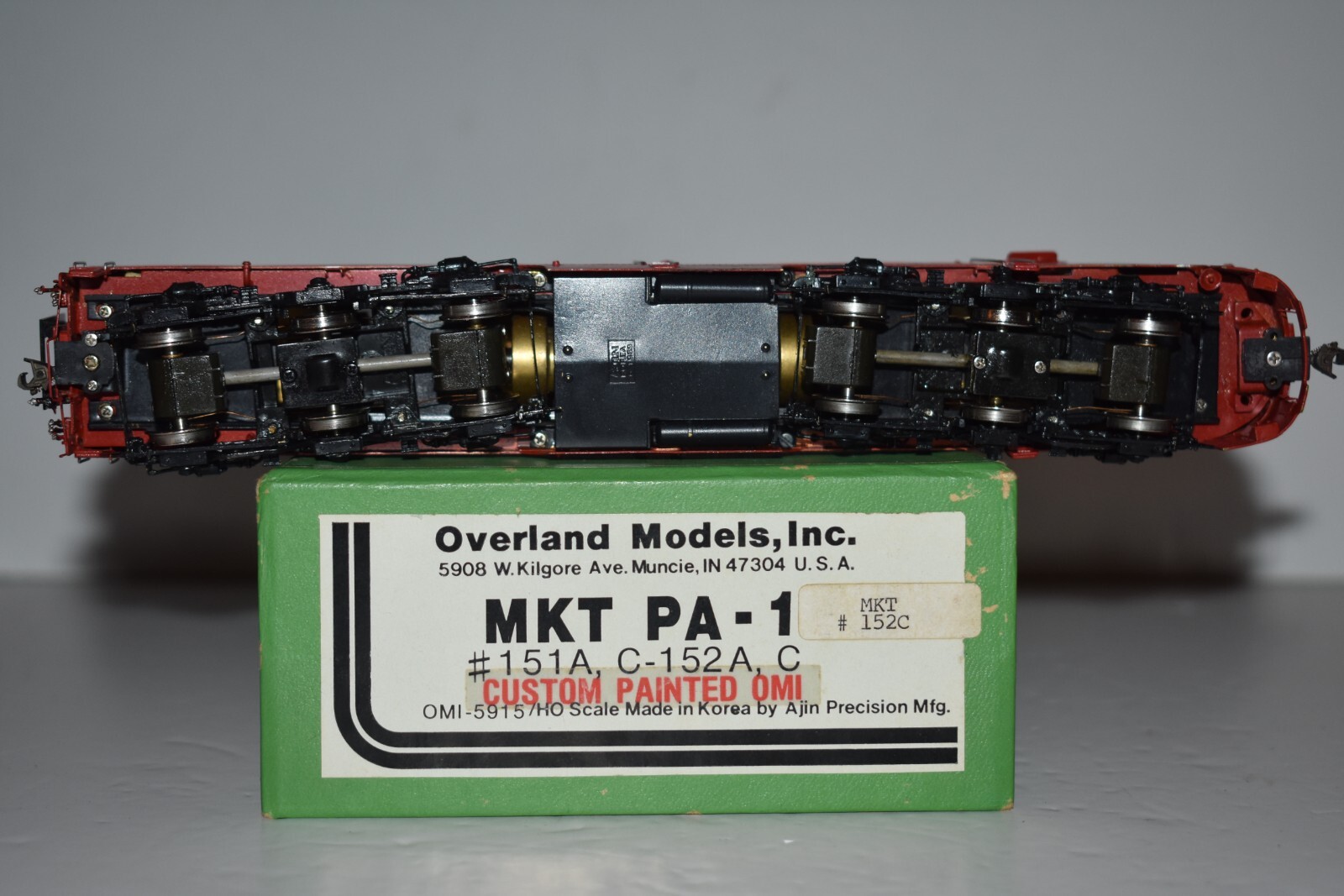 HO Scale Brass Overland Models MKT PA-1 Diesel Locomotive 152C Factory Painted