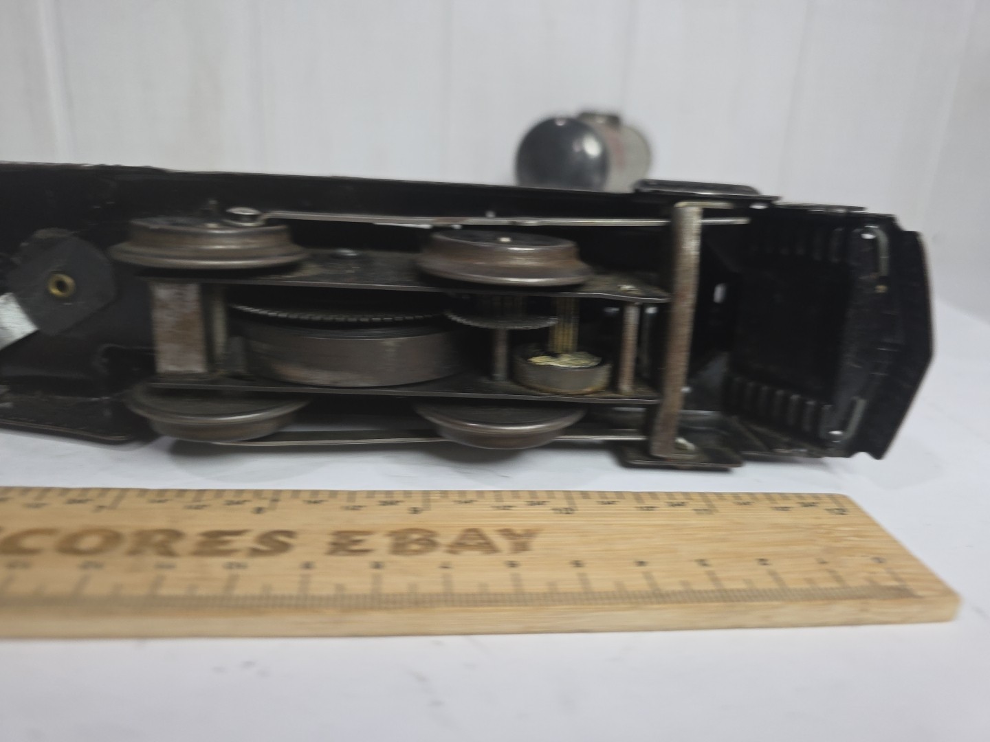 MARX Pre War O Gauge Pressed Steel Wind Up Locomotive *NO KEY* Tested Works Tank