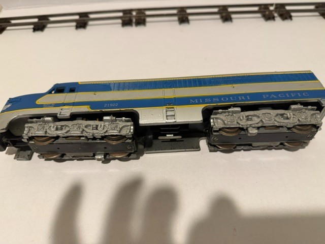 1959 American Flyer S Gauge 21922 Missouri Pacific PA-1 A-A Diesel Set