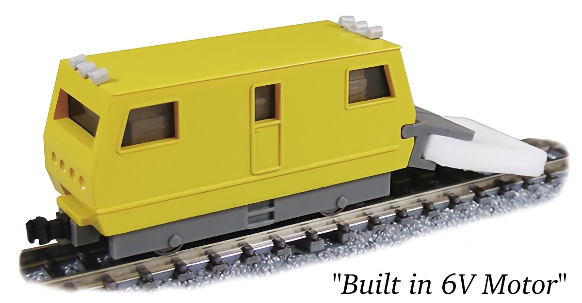 N Scale Tsugawa 9mm Gauge Track Cleaning Car Yellow Super Mini Size Locomotive