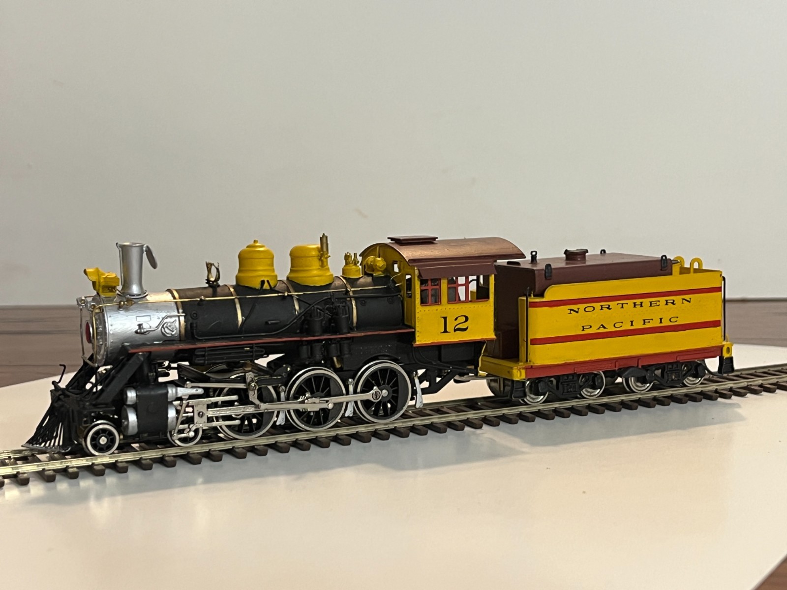 New, Ho brass, Fujiyama, PFM, A&LM 4-6-0. Painted as NP Northern Pacific #12