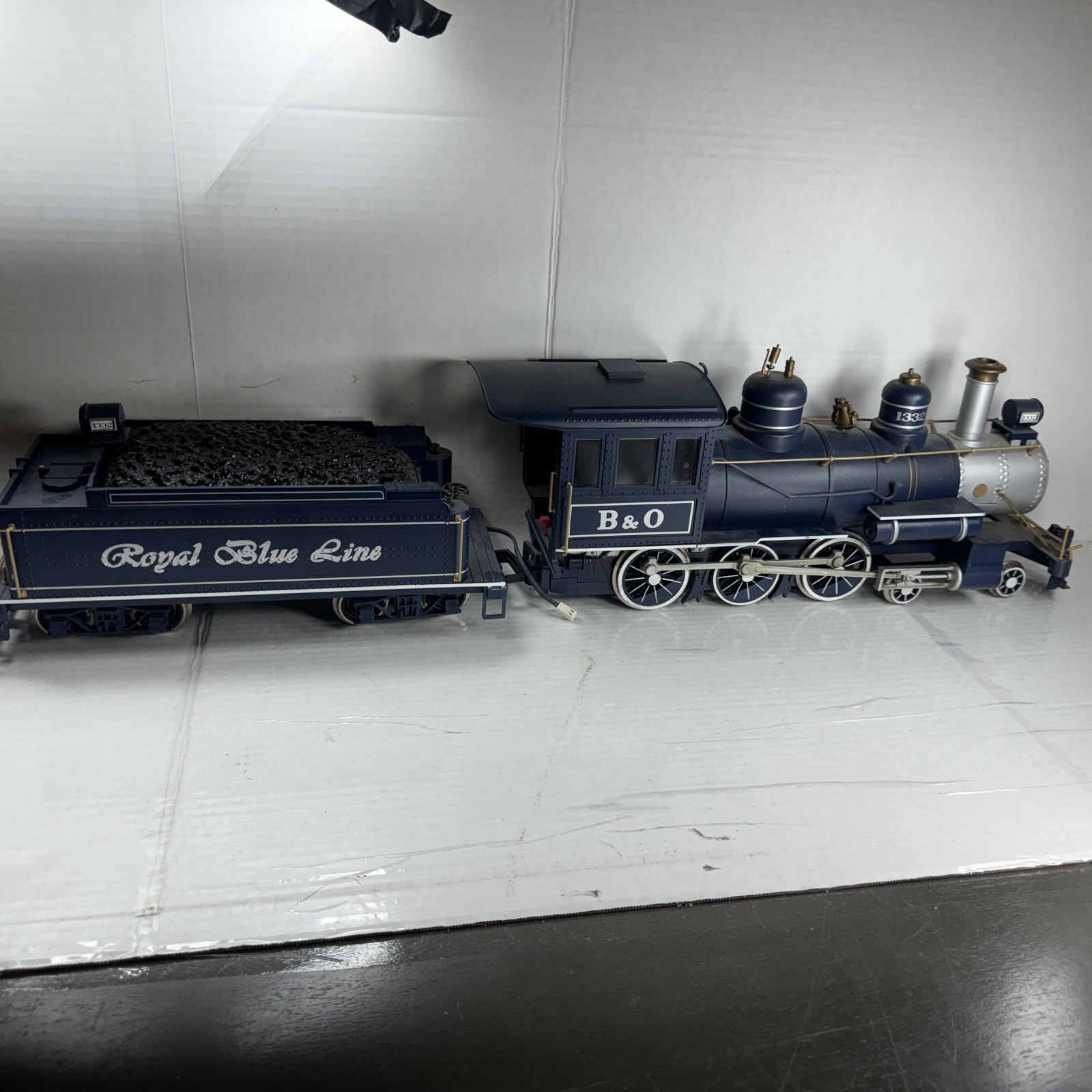 Bachmann G Scale 4-6-0 B&O Steam Locomotive, Royal Blue Engine For Train Set