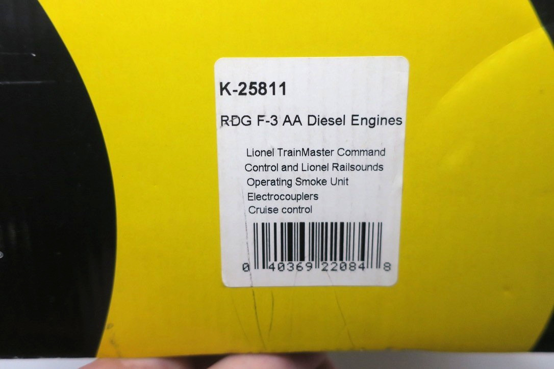K-line Reading F-3 AA Diesel Engine Set w/ TMCC & Railsounds K-25811