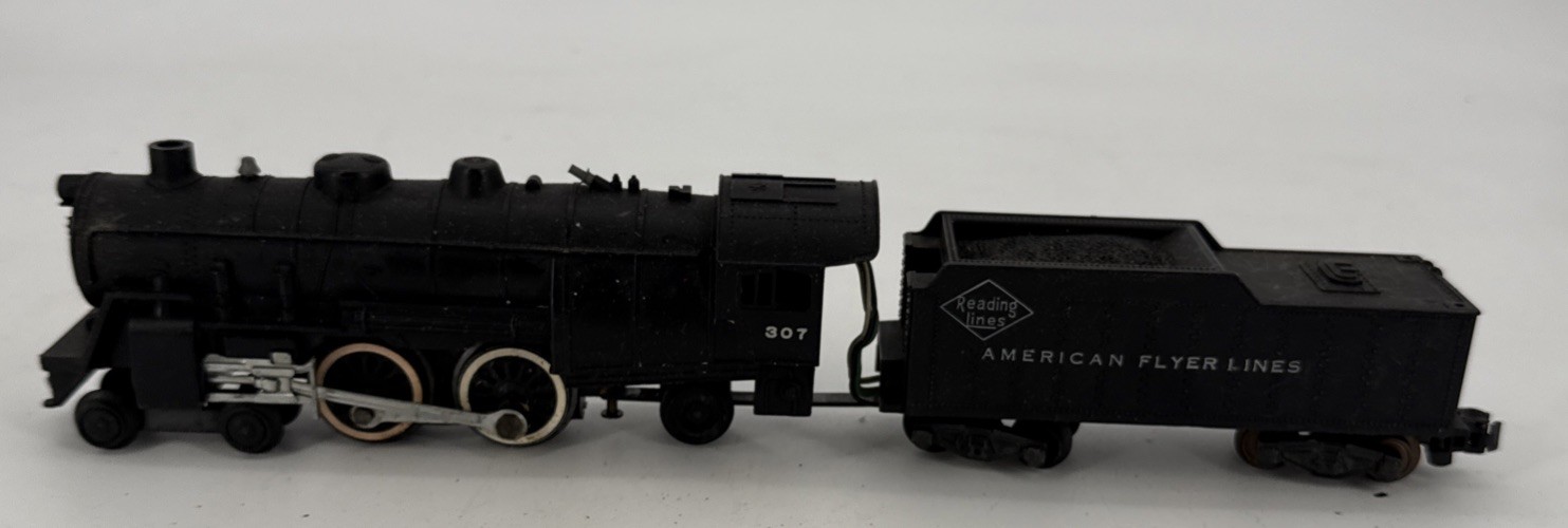 American Flyer 307 Reading Lines 4-4-2 Steam Locomotive S Gauge Not tested