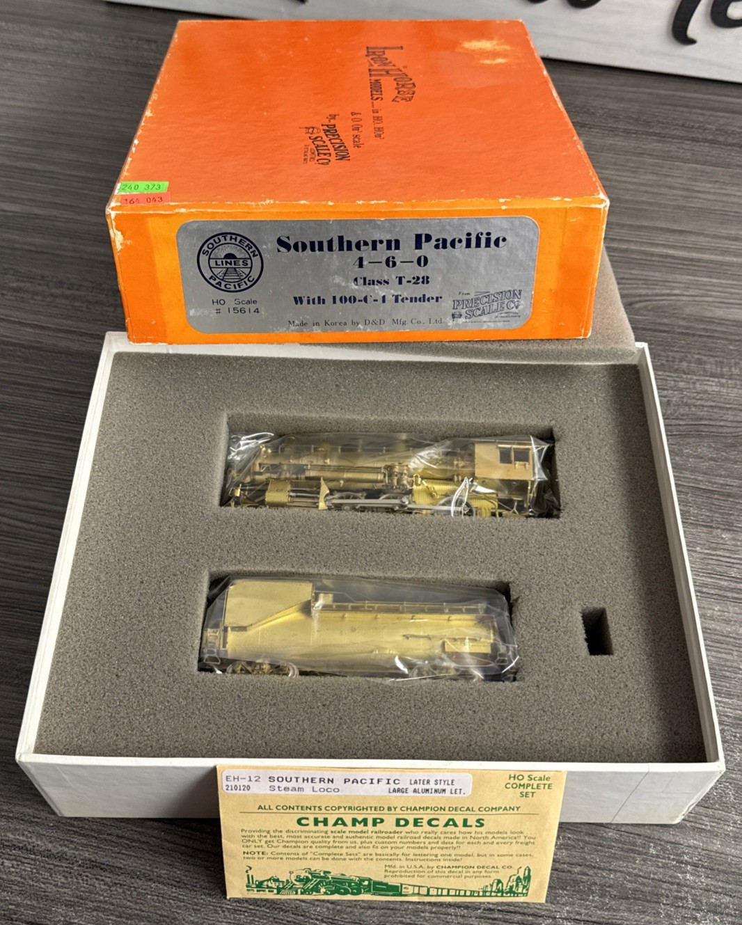 Precision Scale Co. HO Brass #PSC-15614 Ten Wheeler Southern Pacific 4-6-0 T-28
