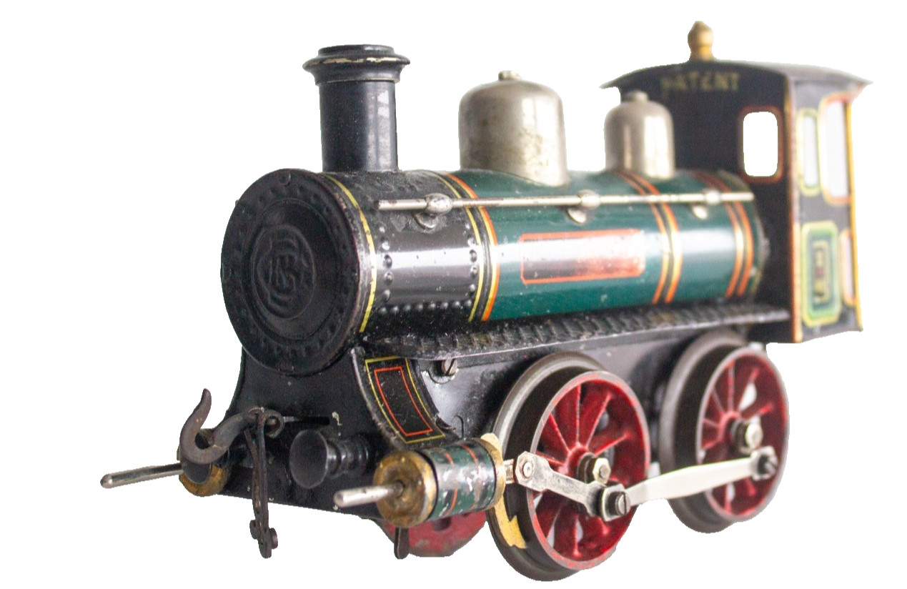 Early version 1900-1905 Bing #I-48 1-gauge Short Cab Clockwork Locomotive