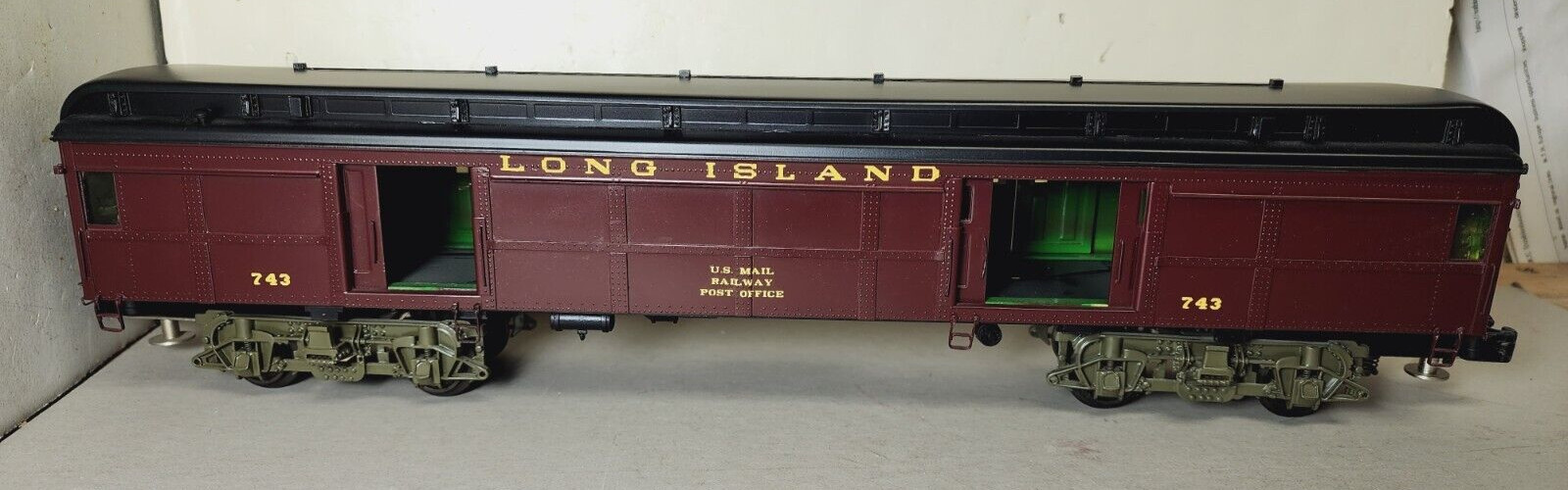 3RD RAIL – SUNSET MODELS O Long Island RR P54 COMMUTER CAR 743 BM62 BAGGAGE CAR