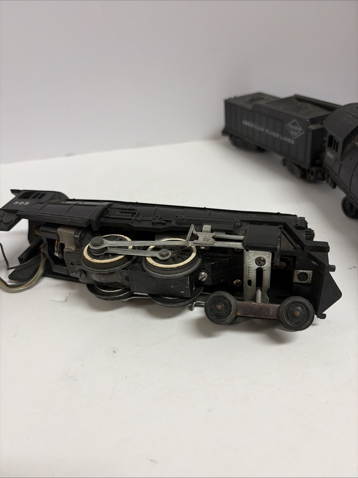 American Flyer 307 & #303 Reading Lines Steam Locomotive &Tenders Tested
