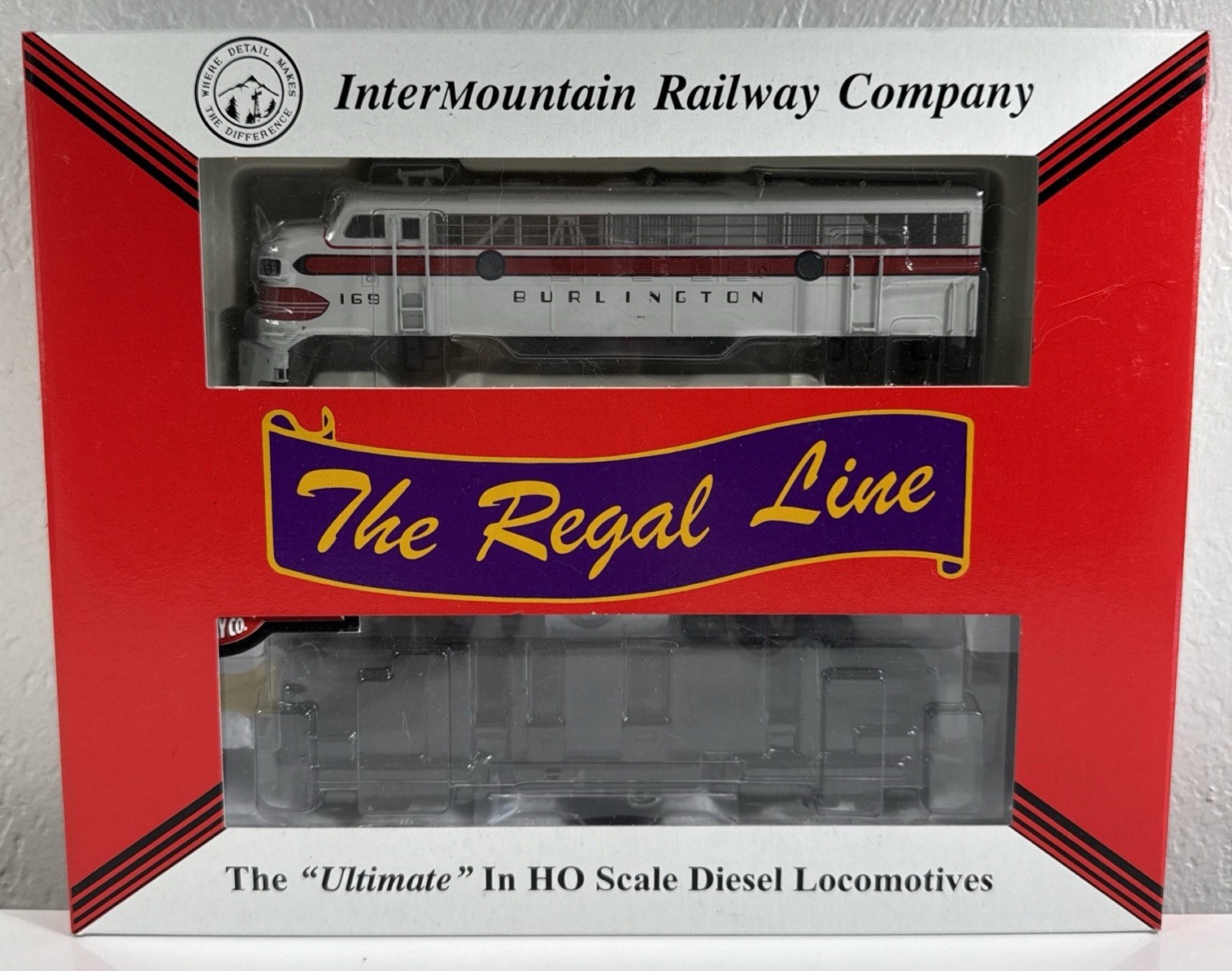 Intermountain Railway: The Regal Line EMD F-7A Phase 1 Loco W/Drive CB&Q #169A