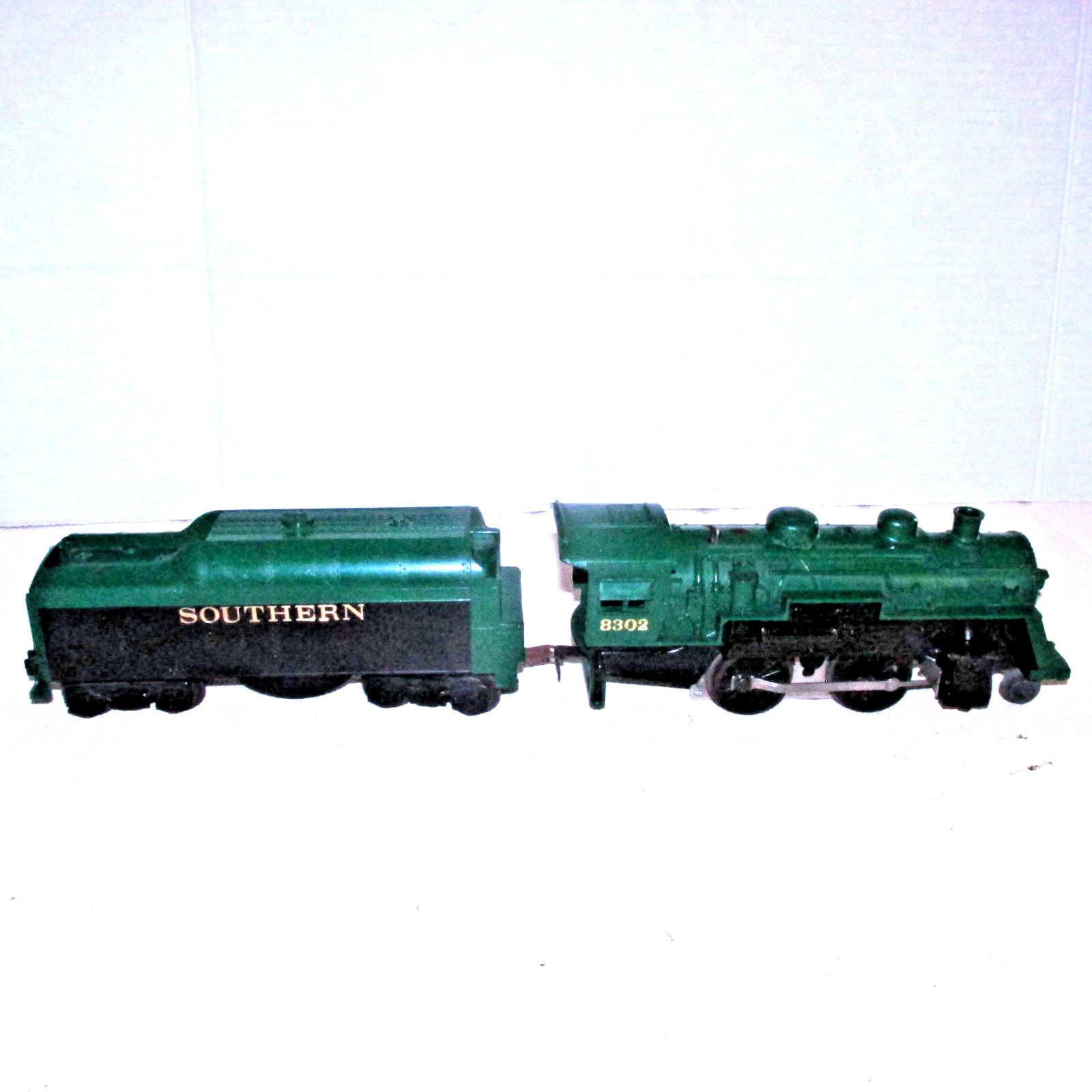 O O27 Lionel 8302 Green 2-4-0 & Southern Coal Rattle Tender Lights USA