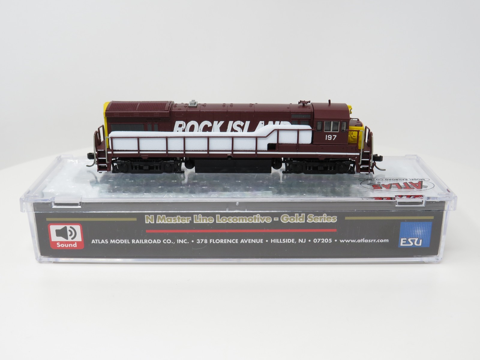 Atlas N 40005931 DCC Sound Rock Island RI GE U33B Diesel Locomotive ESU LokSound
