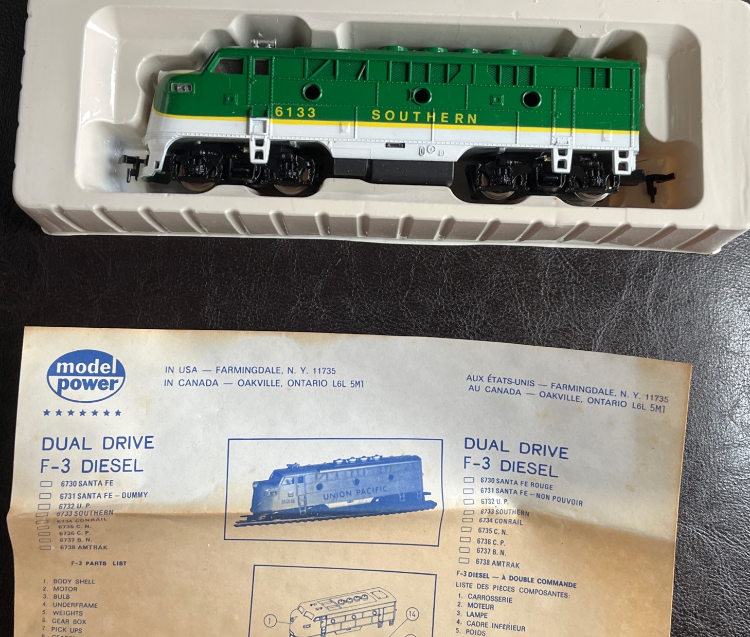 Model Power HO F3 Southern #6133 w/ Box